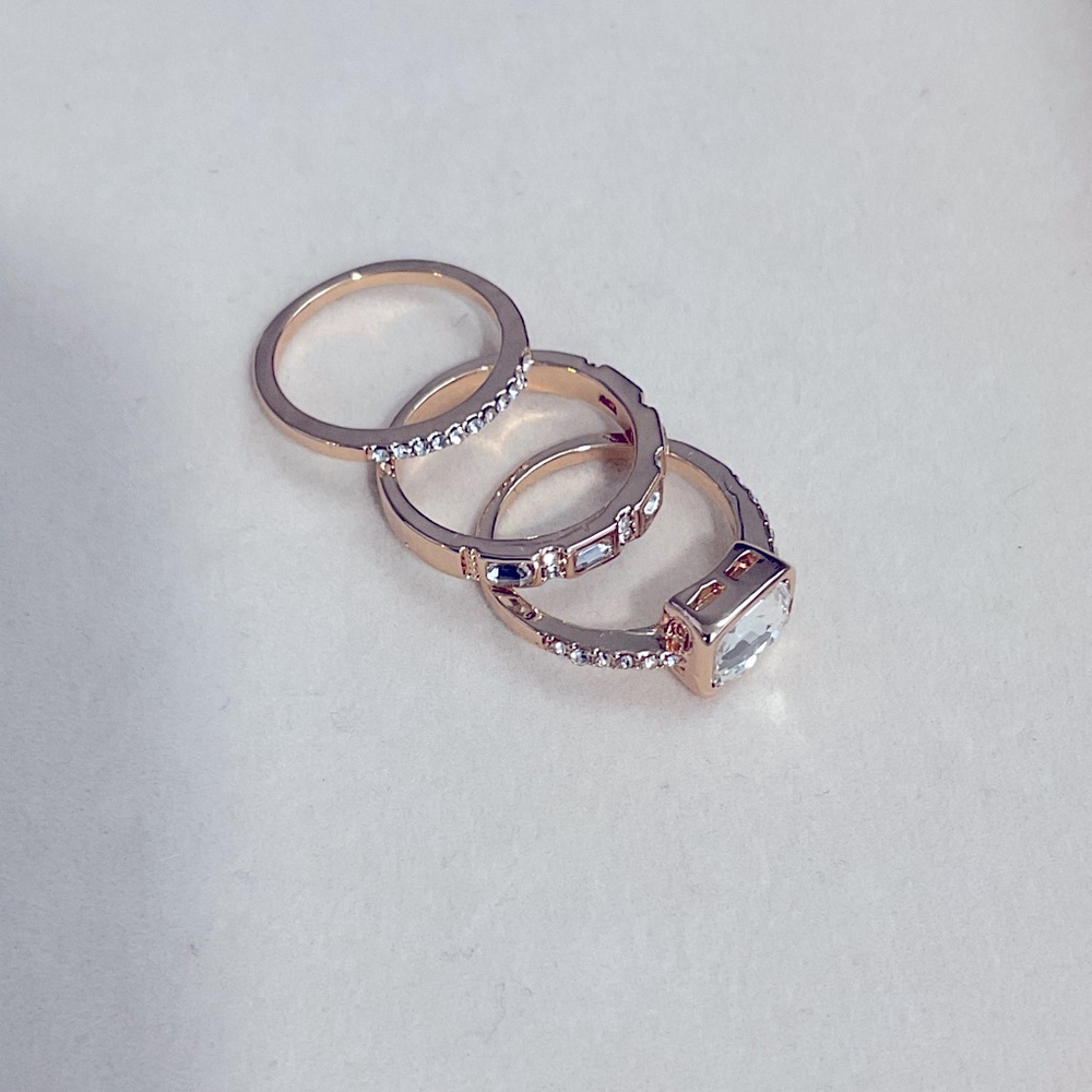 3pc 14k Gp Stackable Rings Size 7 - image 2